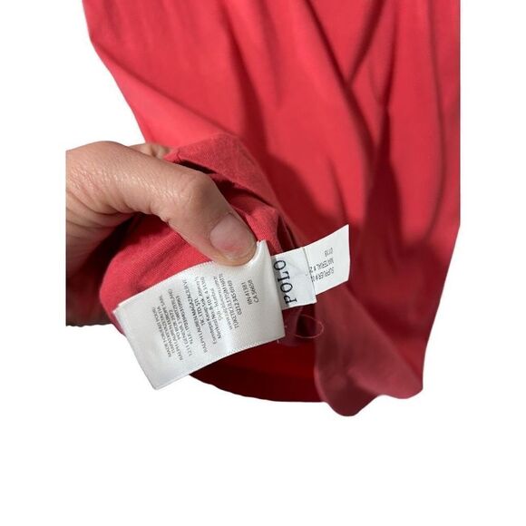 Polo Ralph Lauren Pink Salmon Short Sleeve Shirt Mini Dress Spring size S Casual - Picture 6 of 12